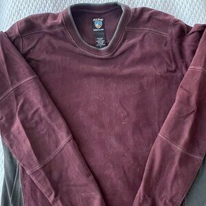 Mens Kuhl Kontendr organic cotton pullover maroon Large